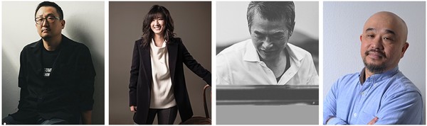 (왼쪽부터) 영화감독 조은성, 재즈 보컬리스트 말로(출처: JNH뮤직),피아니스트 임인건, 재즈평론가 황덕호 [사진제공=제천국제음악영화제]